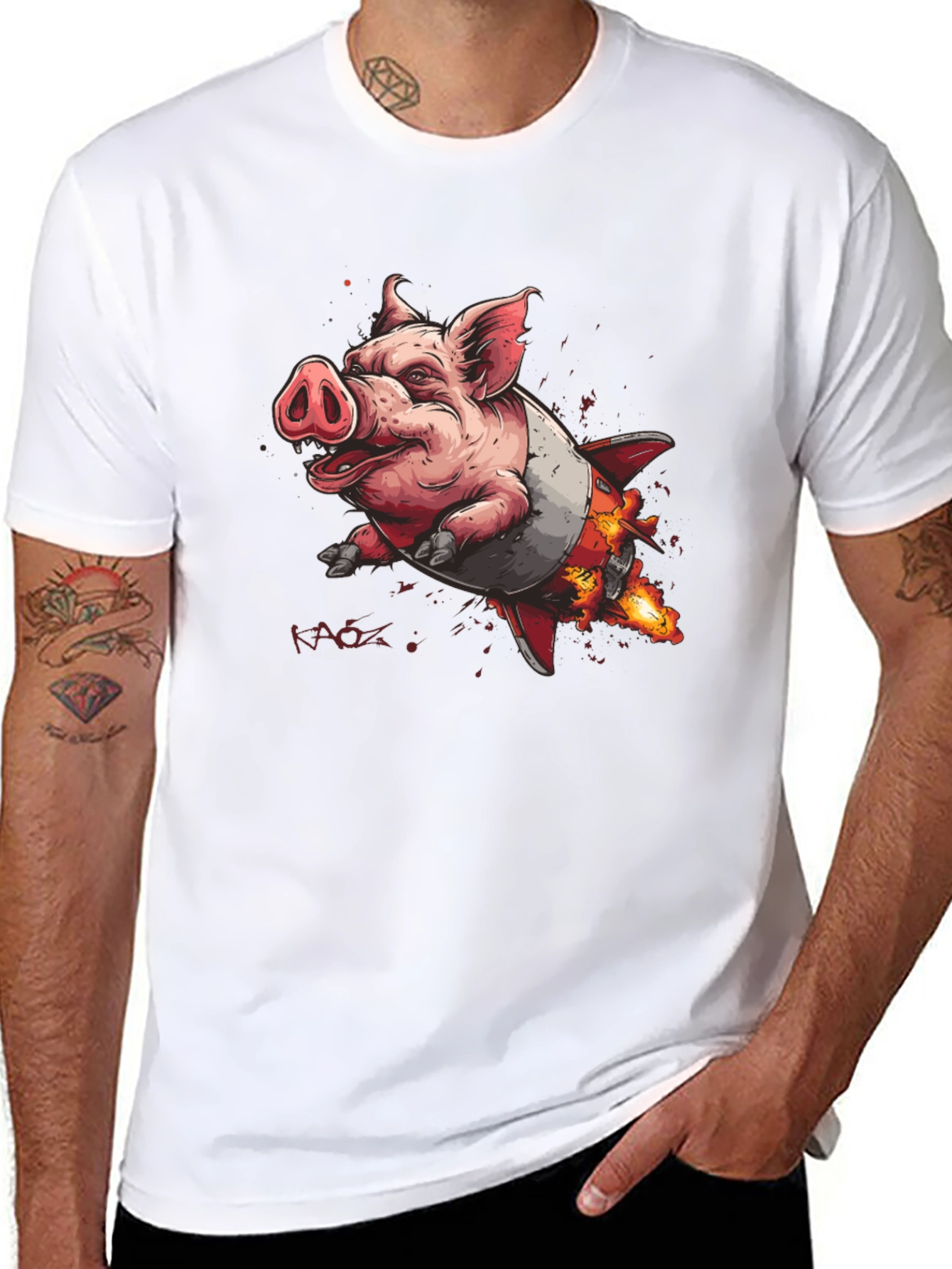 Rocket Pig T-Shirt - Blast Off in Style!