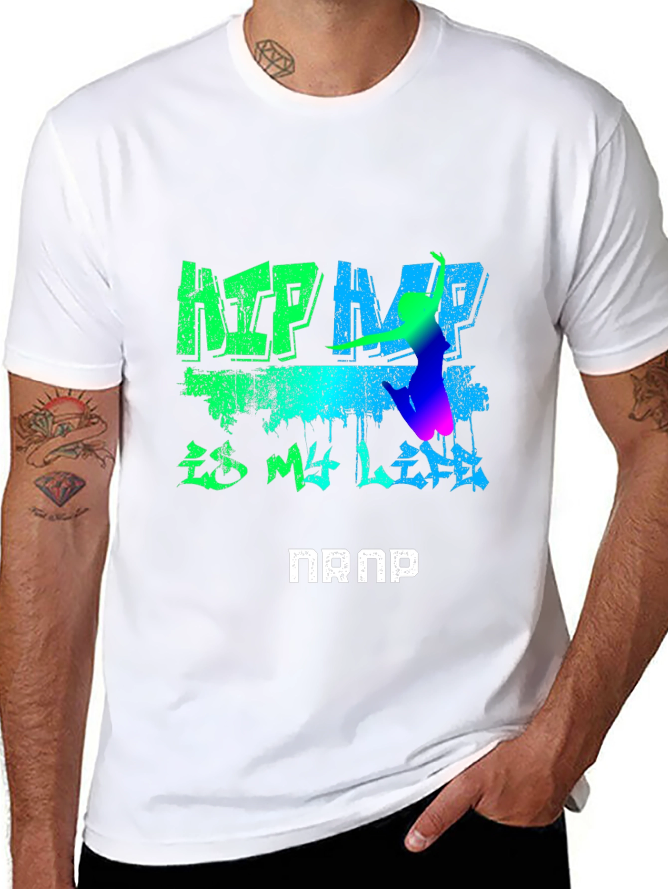 Hip Hop Is My Life Graphic Black T-Shirt