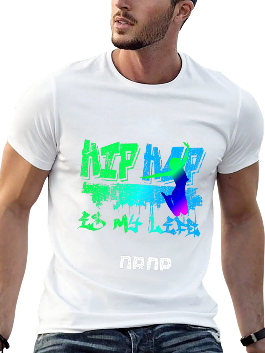 Hip Hop Is My Life Graphic Black T-Shirt