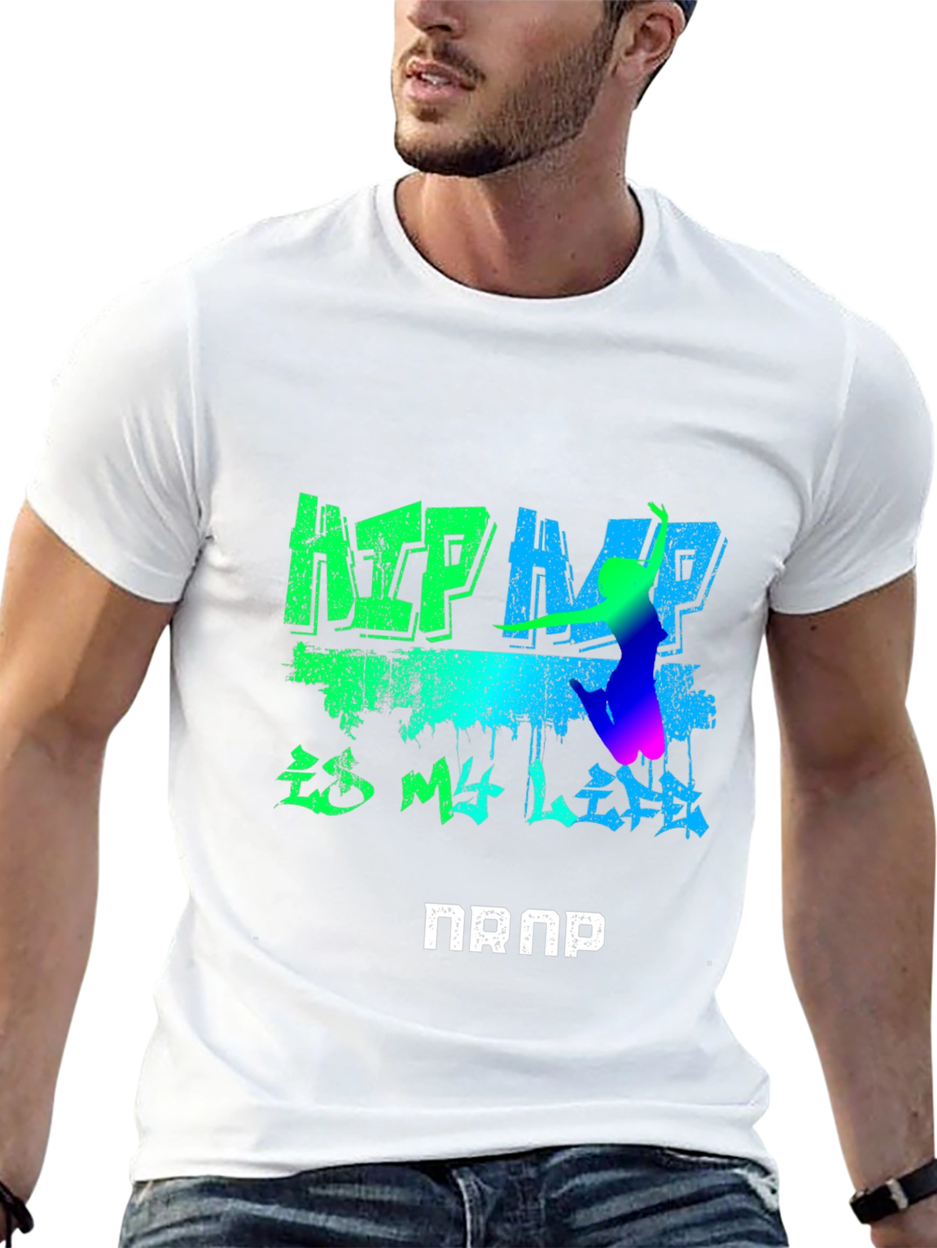 Hip Hop Is My Life Graphic Black T-Shirt