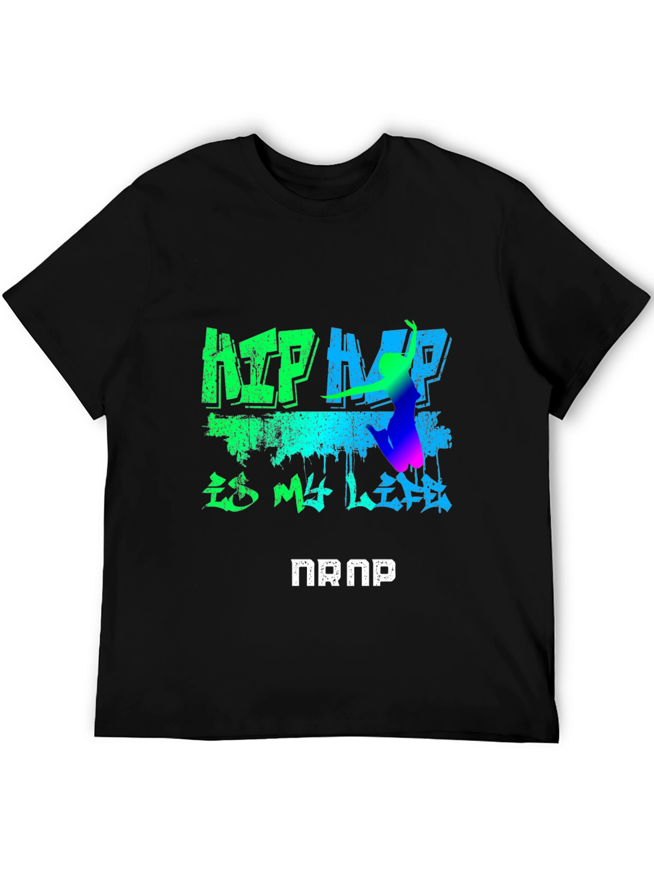 Hip Hop Is My Life Graphic Black T-Shirt