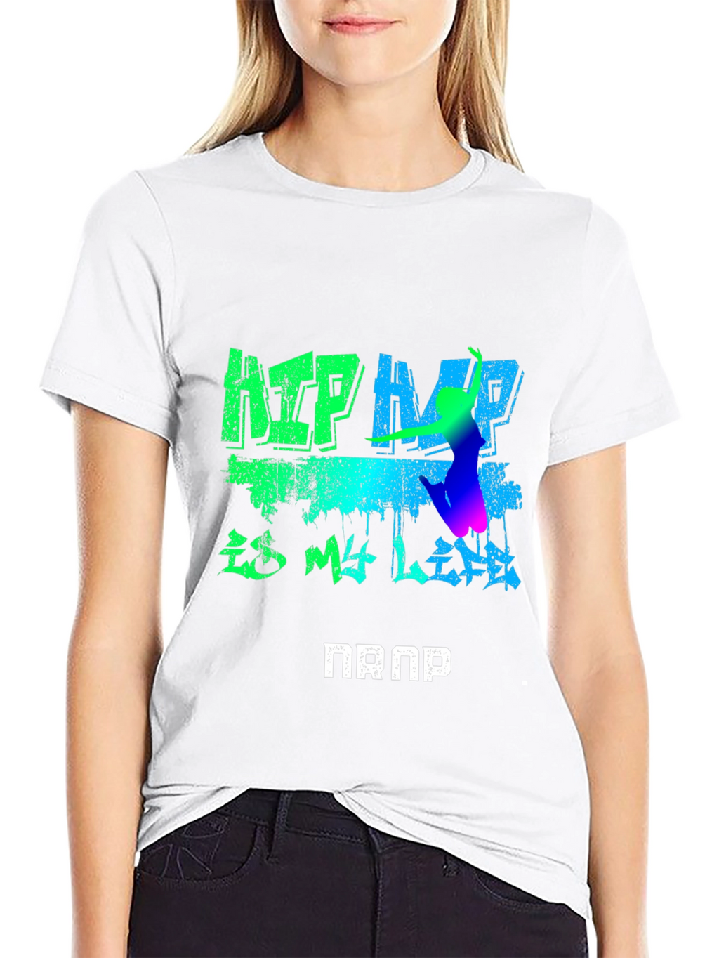 Hip Hop Is My Life Graphic Black T-Shirt
