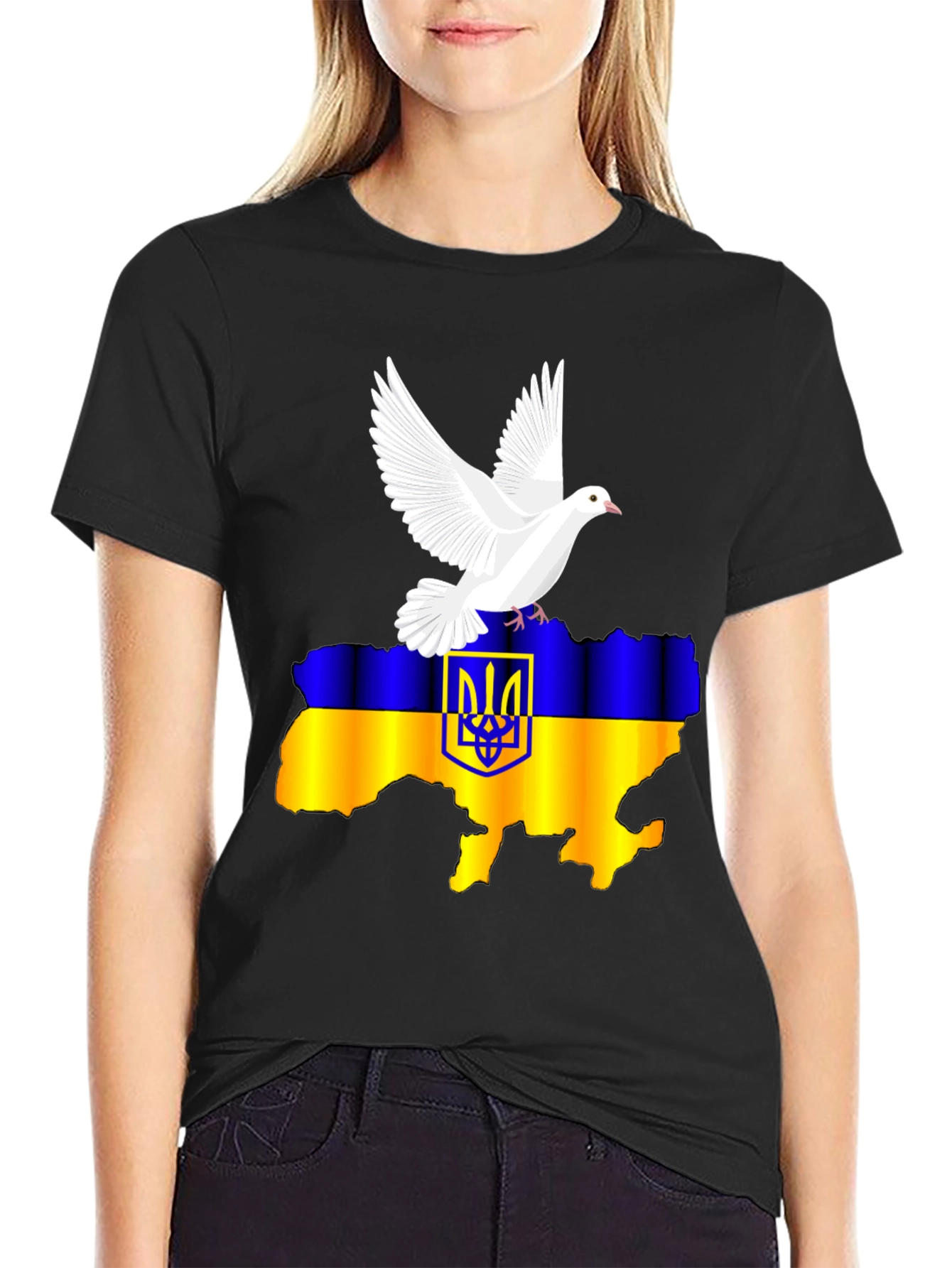 Ukraine Flag Dove T-Shirt