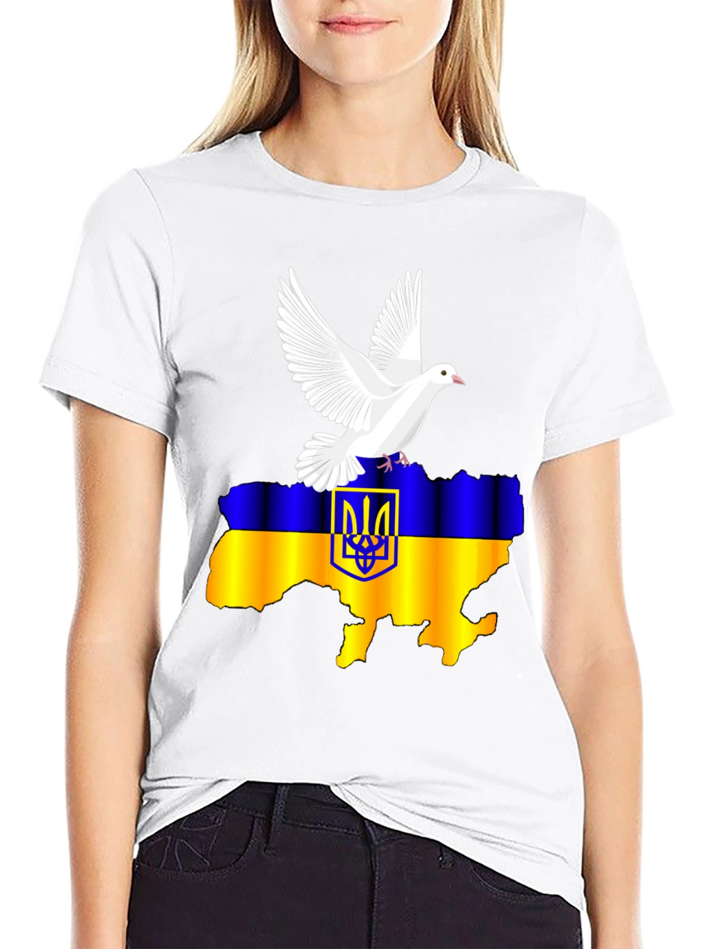 Ukraine Flag Dove T-Shirt