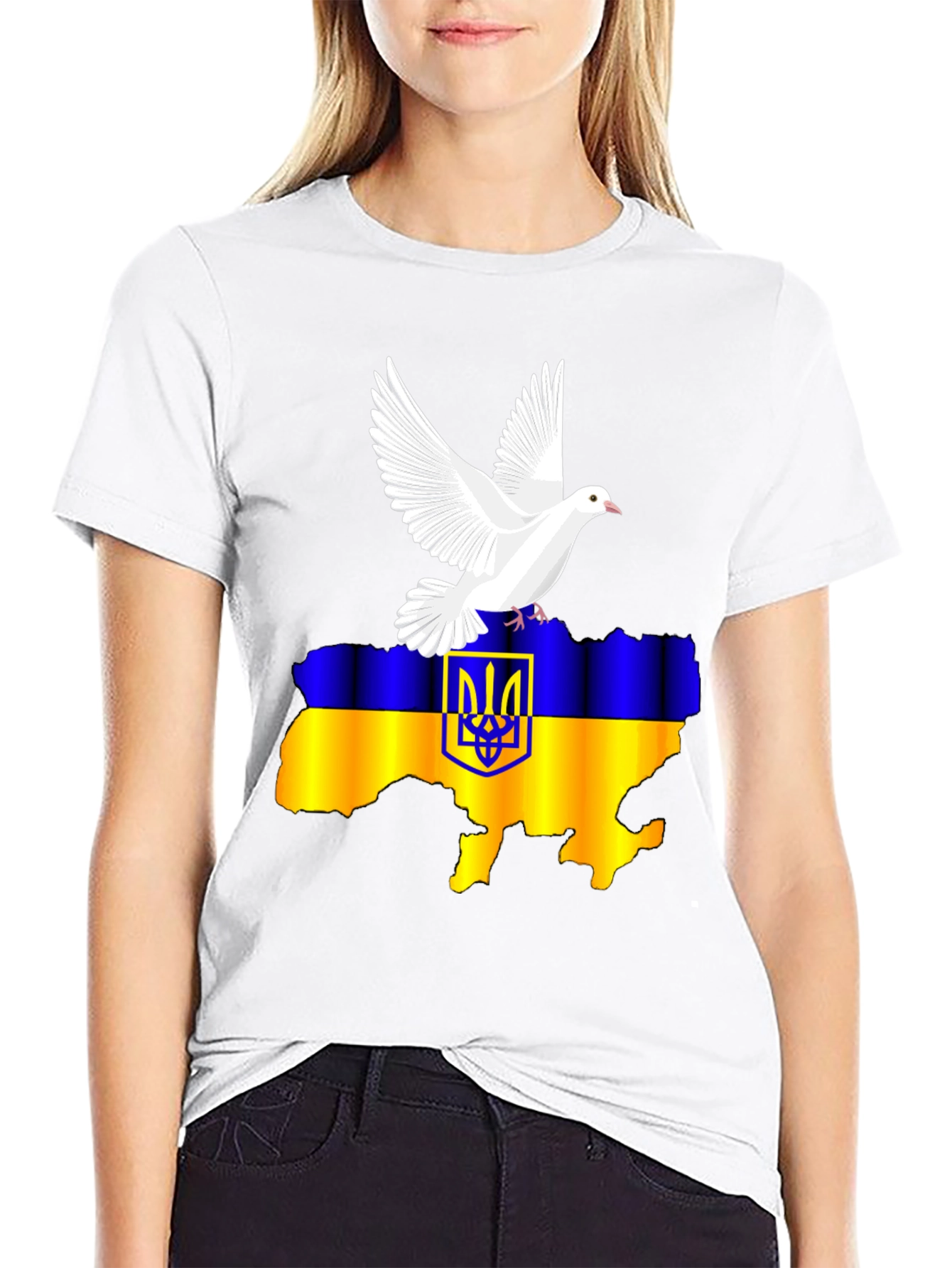 Ukraine Flag Dove T-Shirt