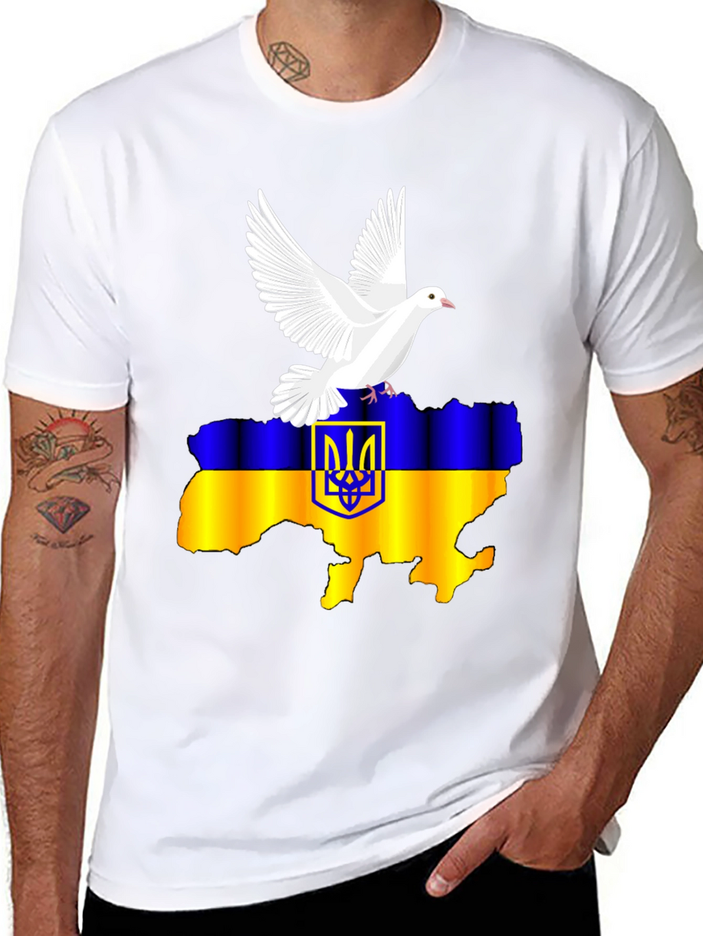 Ukraine Flag Dove T-Shirt