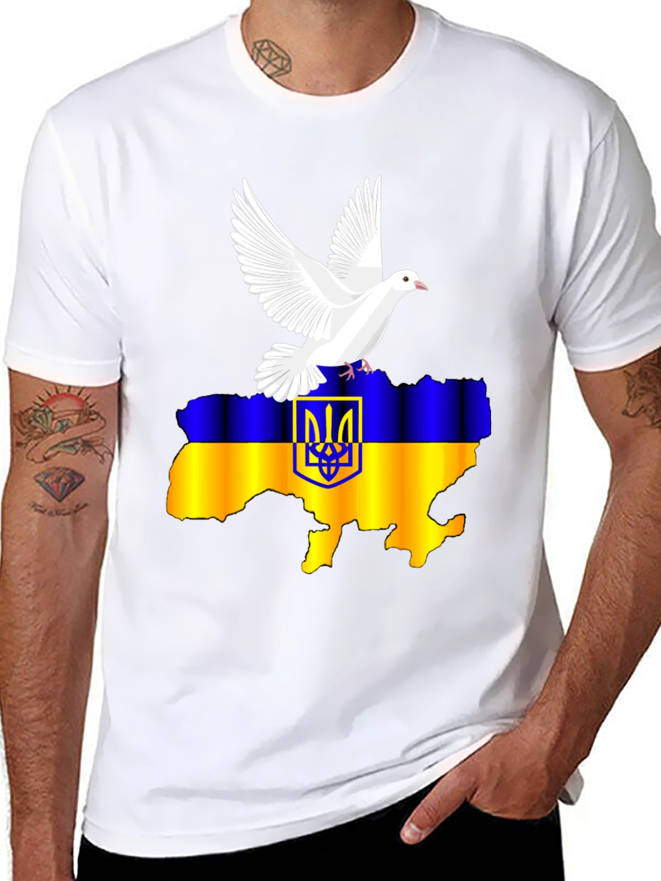 Ukraine Flag Dove T-Shirt