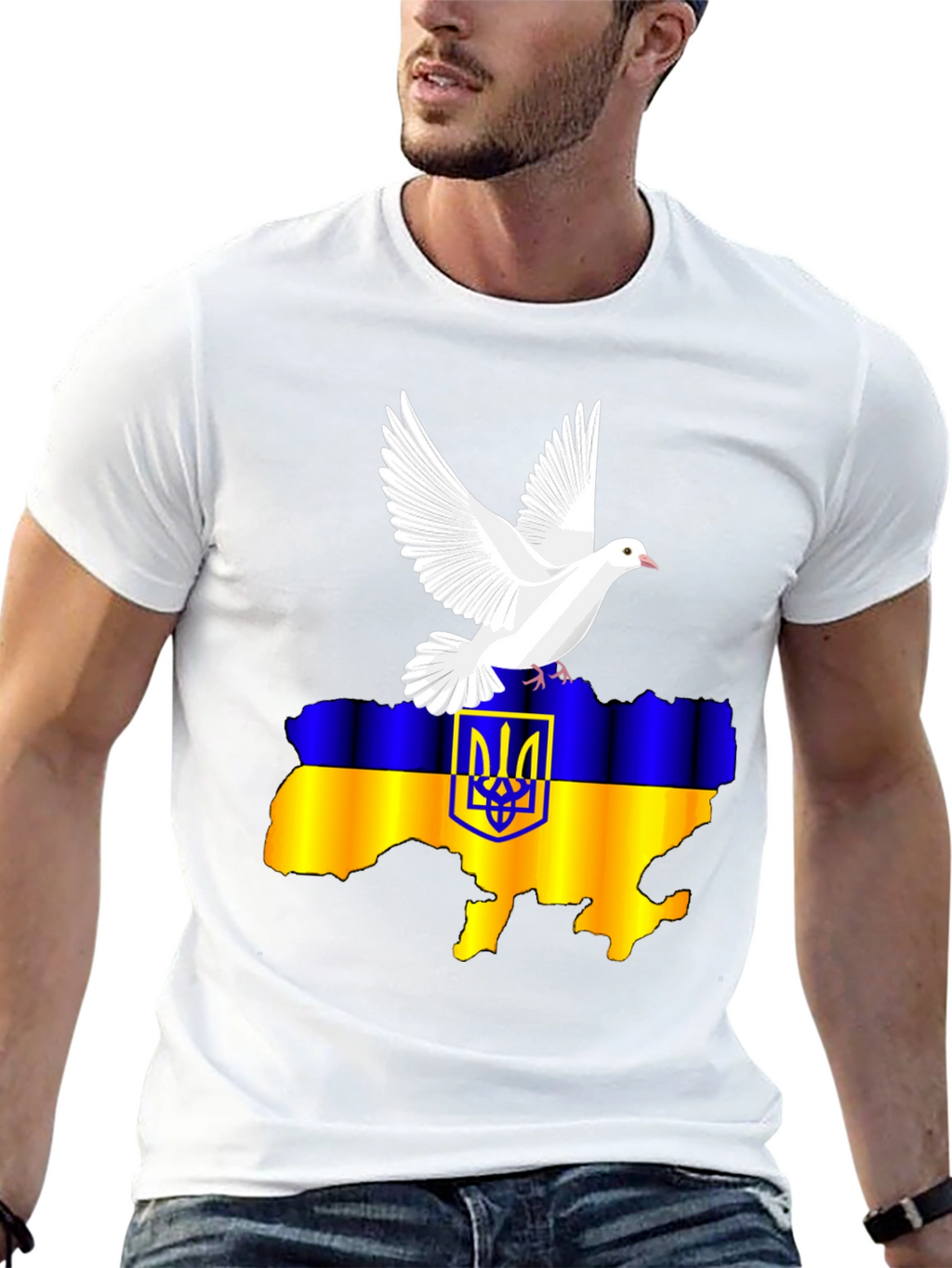 Ukraine Flag Dove T-Shirt