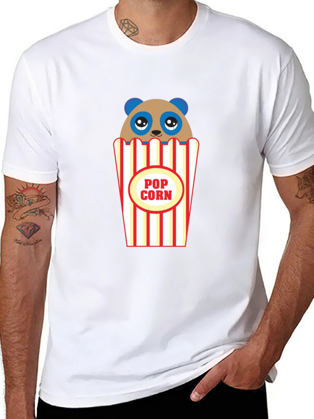 Panda Popcorn Graphic Tee