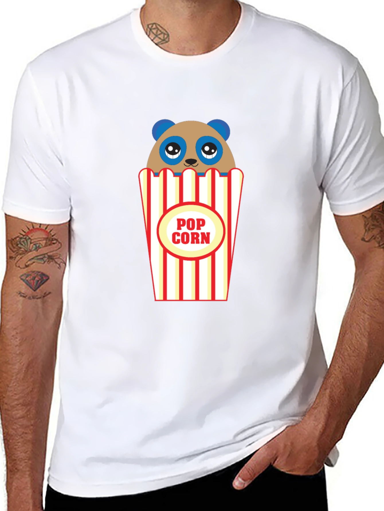 Panda Popcorn Graphic Tee