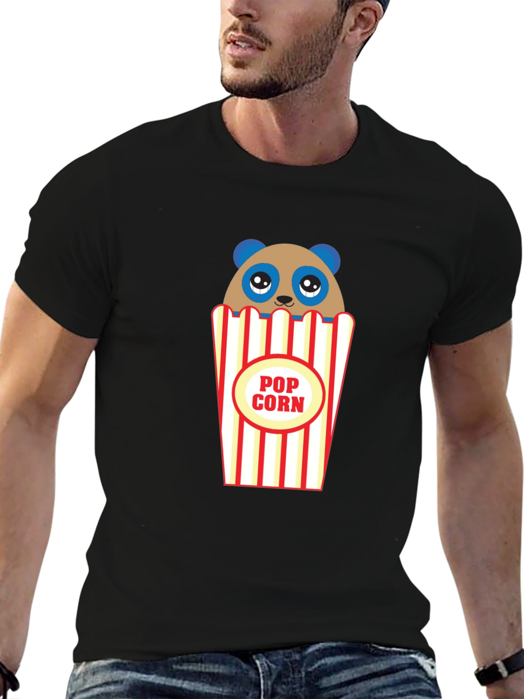 Panda Popcorn Graphic Tee