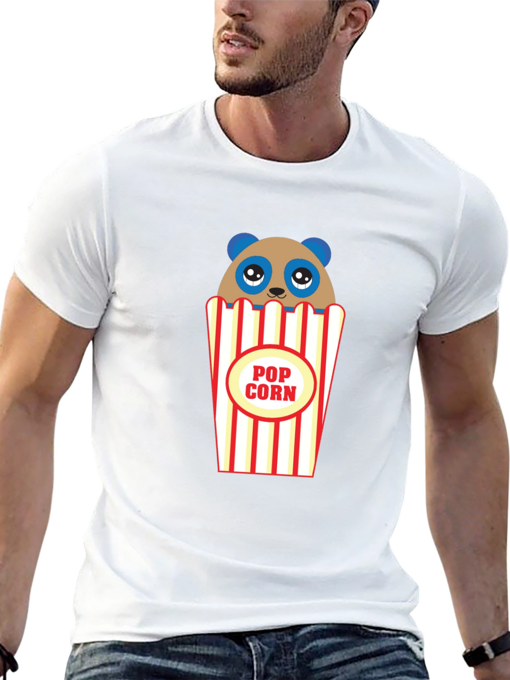 Panda Popcorn Graphic Tee