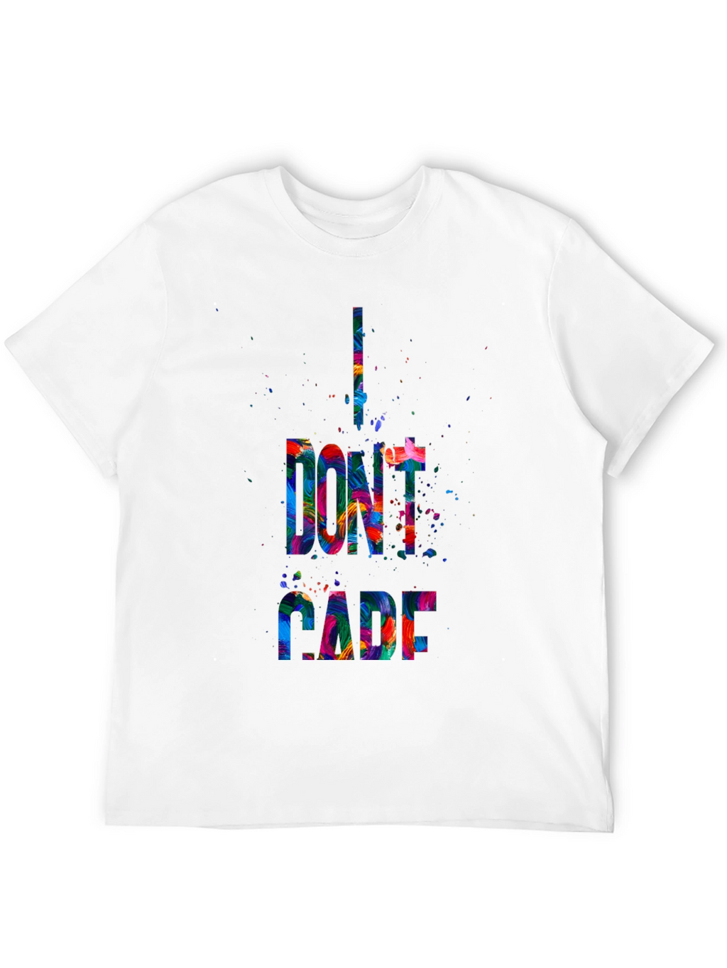 I Dont Care Graphic Tee - Mens Black T-Shirt
