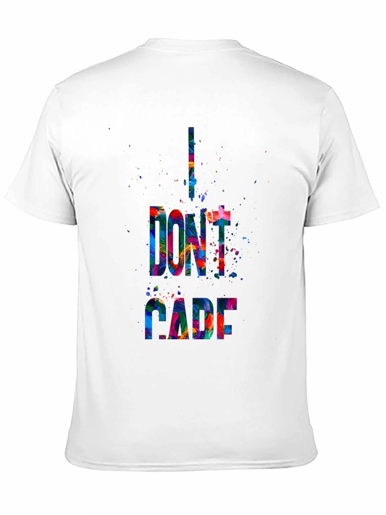 I Dont Care Graphic Tee - Mens Black T-Shirt