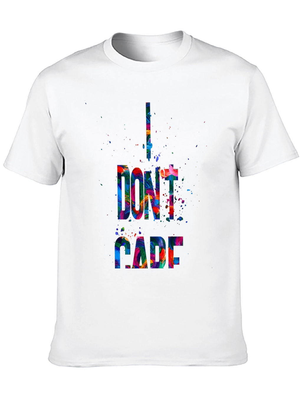 I Dont Care Graphic Tee - Mens Black T-Shirt