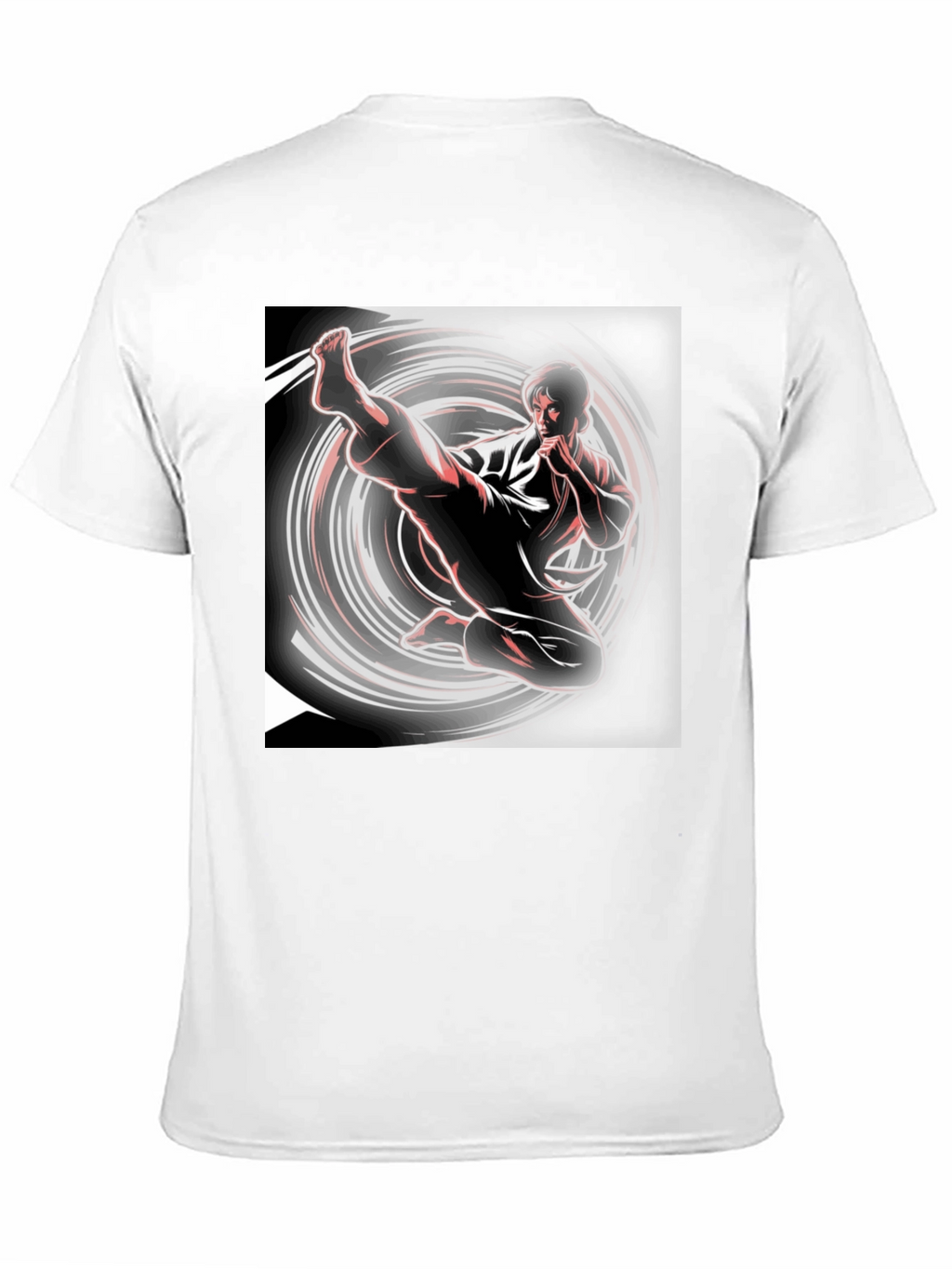 Karate Kick Graphic Black T-Shirt