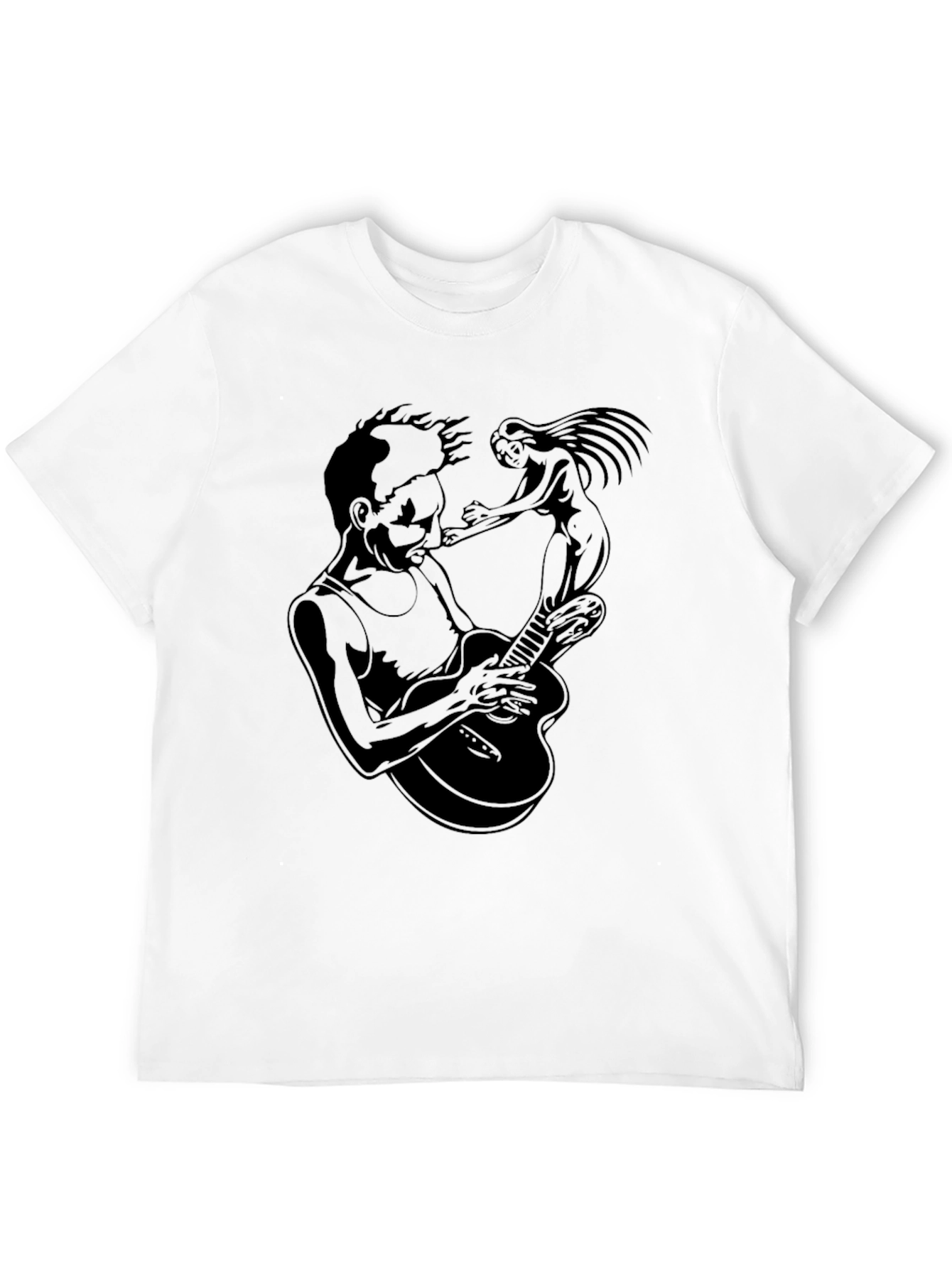 Guitar Player & Muse Graphic T-Shirt - Black