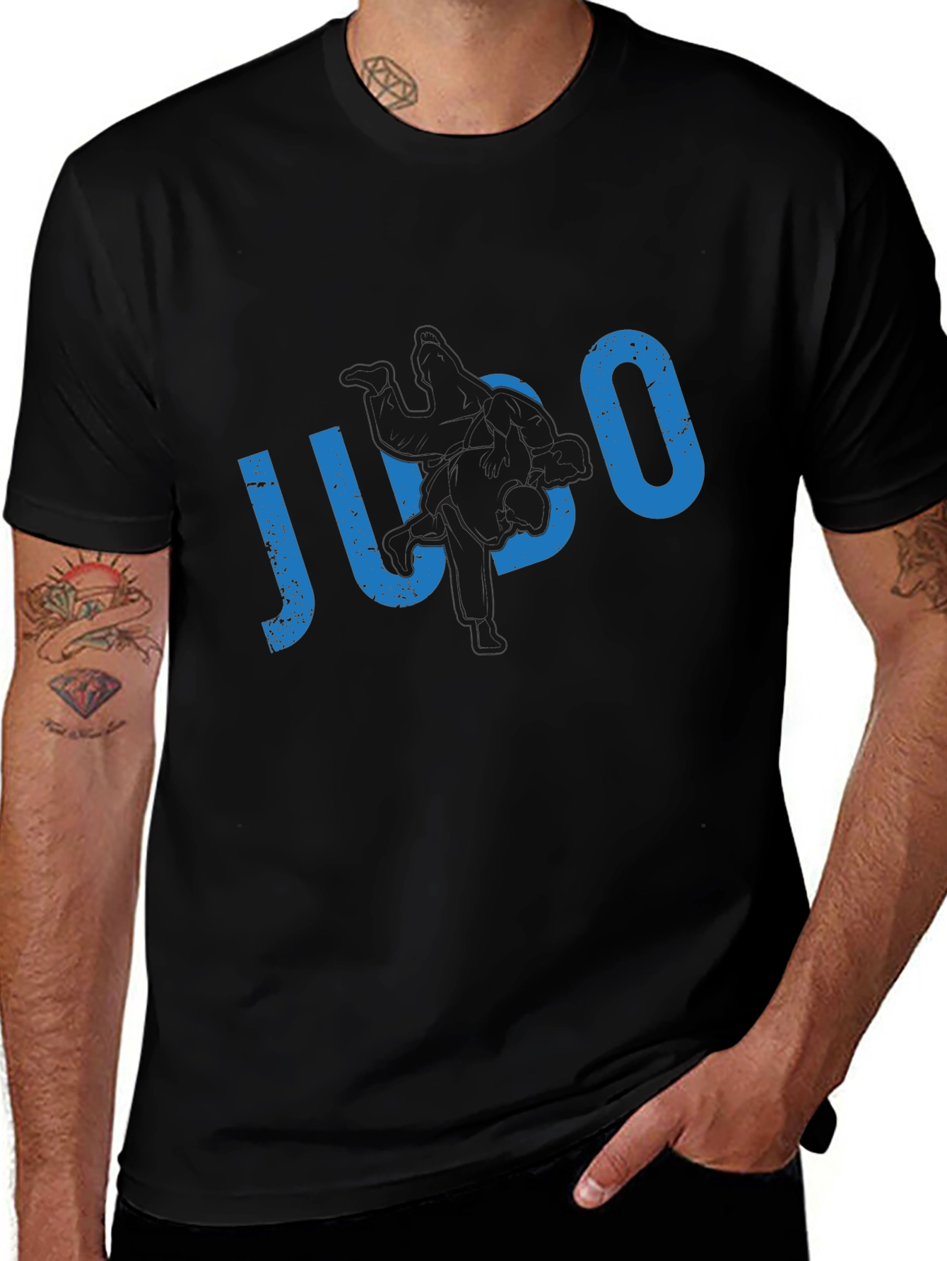 Distressed JUCO Graphic Tee - Black