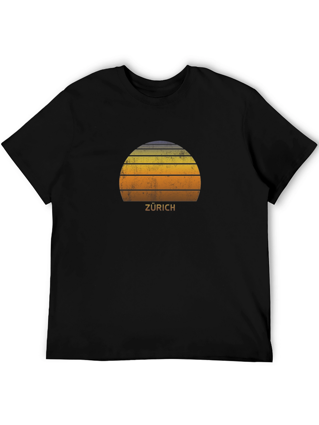 Zurich Retro Sunset T-Shirt - Stylish City Souvenir
