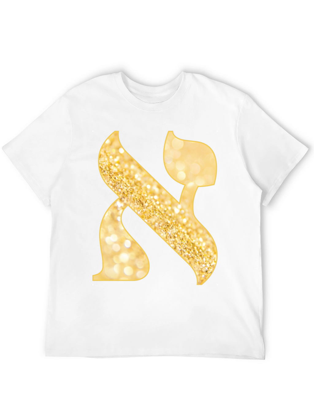 Aleph T-Shirt - Gold Glitter Design
