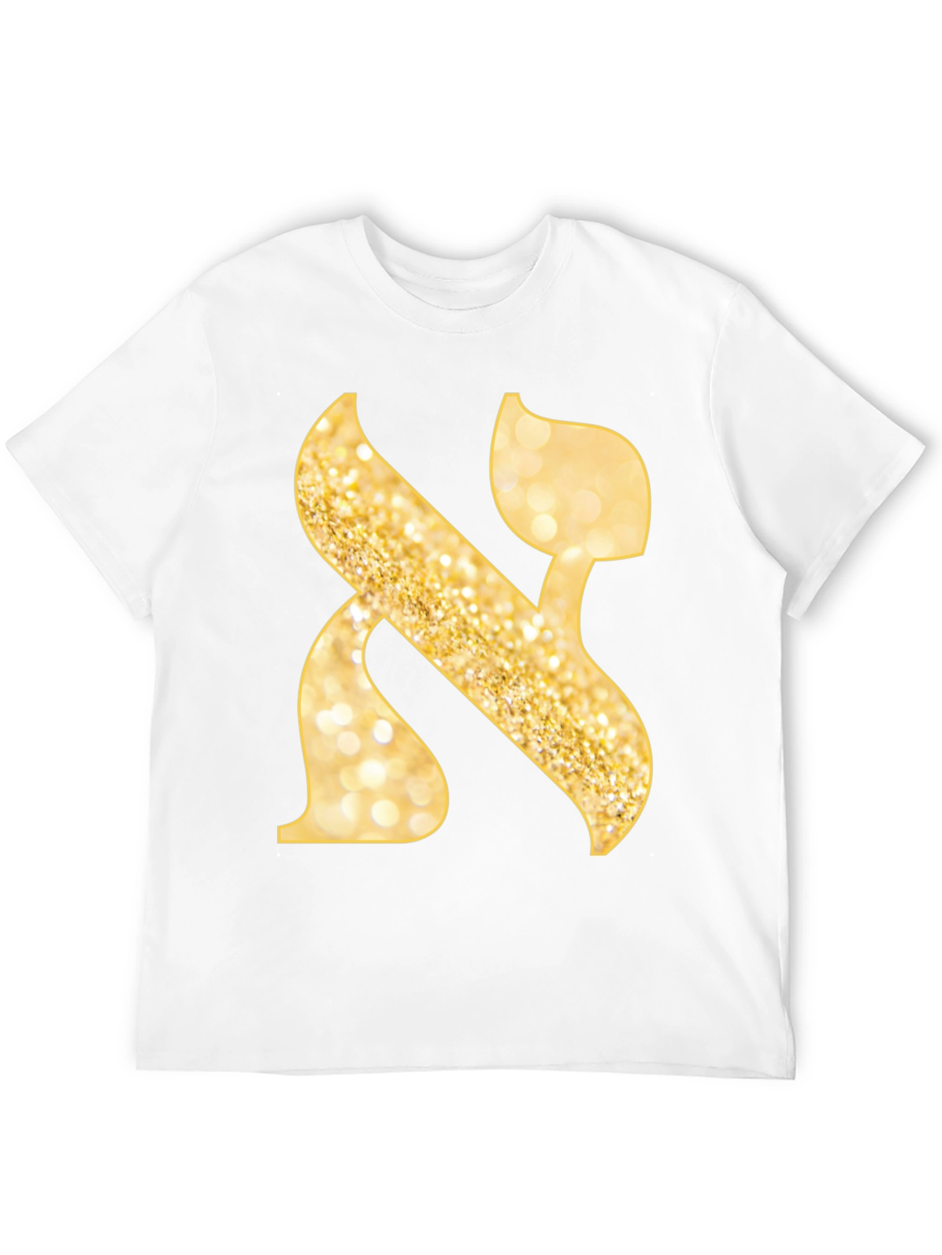 Aleph T-Shirt - Gold Glitter Design