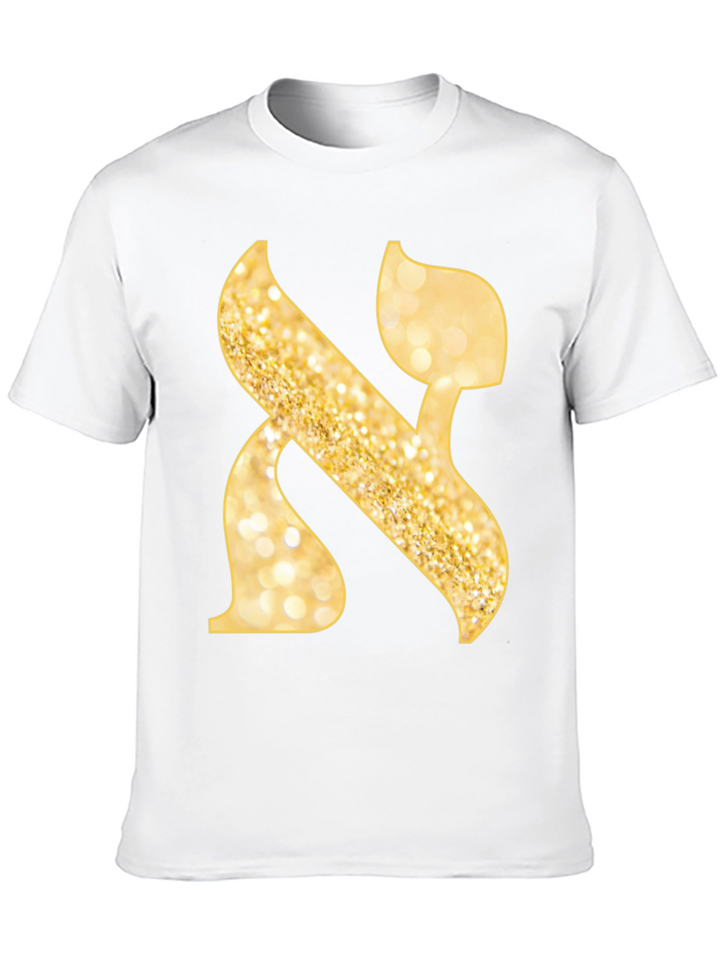 Aleph T-Shirt - Gold Glitter Design