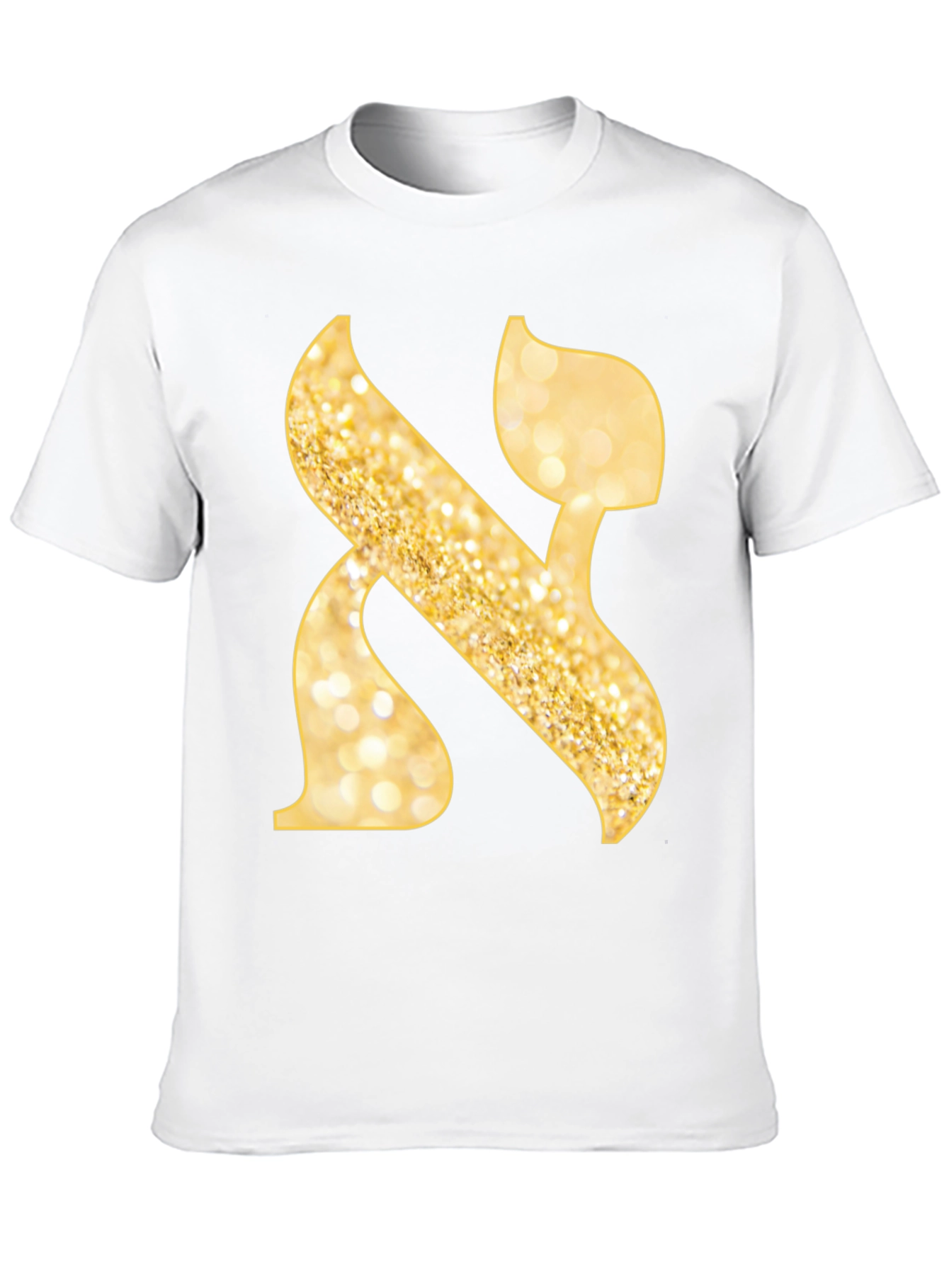 Aleph T-Shirt - Gold Glitter Design