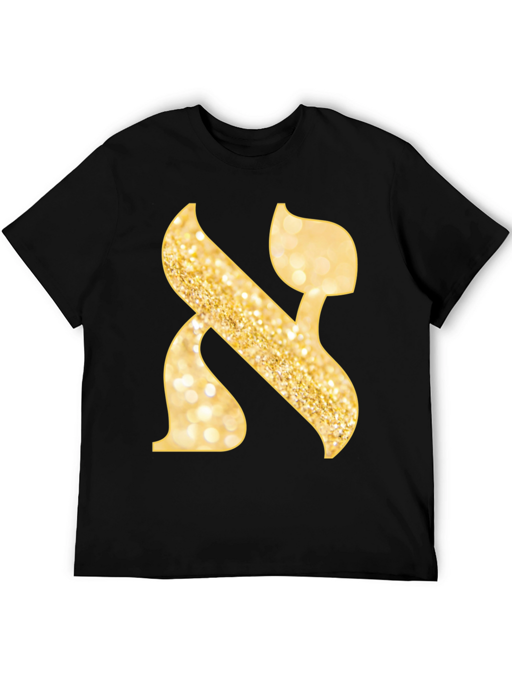 Aleph T-Shirt - Gold Glitter Design