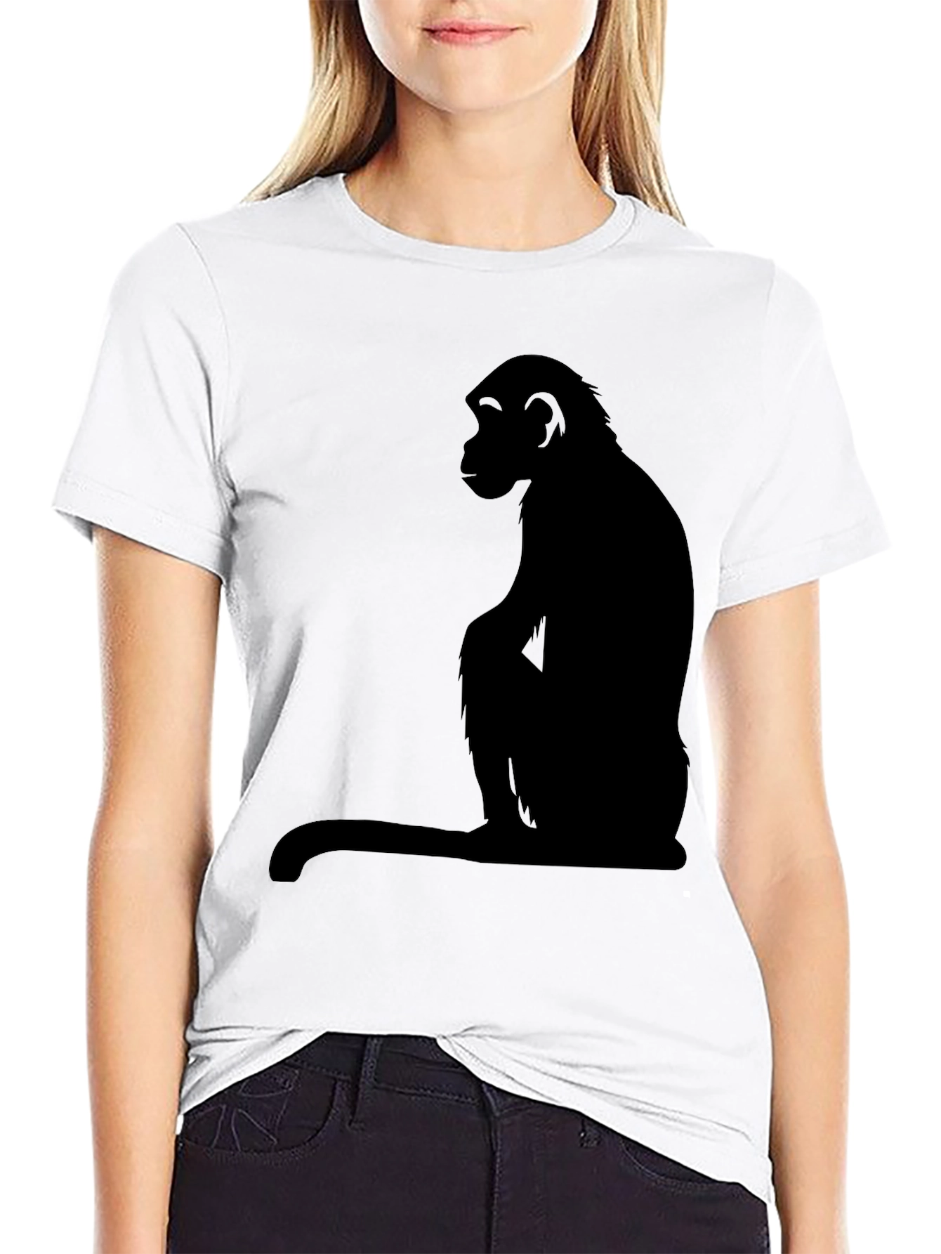 Black Monkey Silhouette T-Shirt