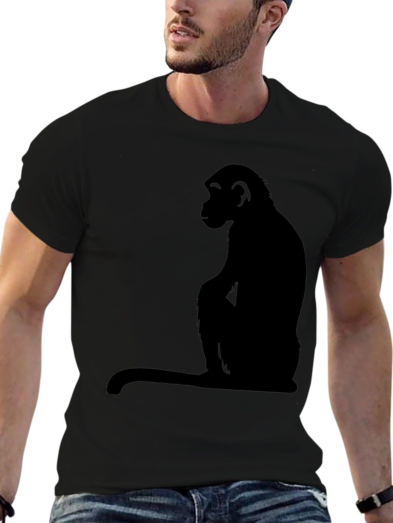 Black Monkey Silhouette T-Shirt
