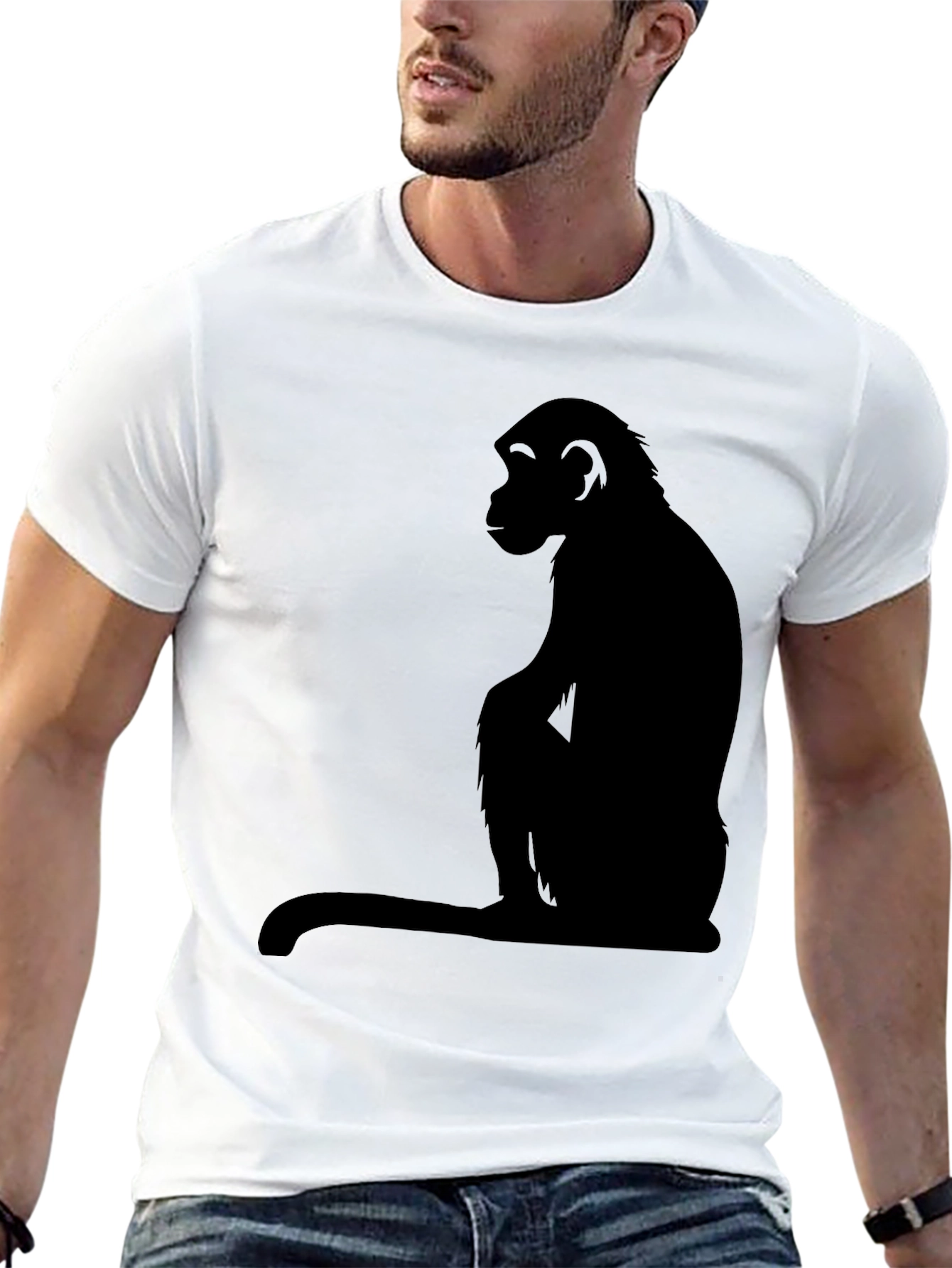 Black Monkey Silhouette T-Shirt