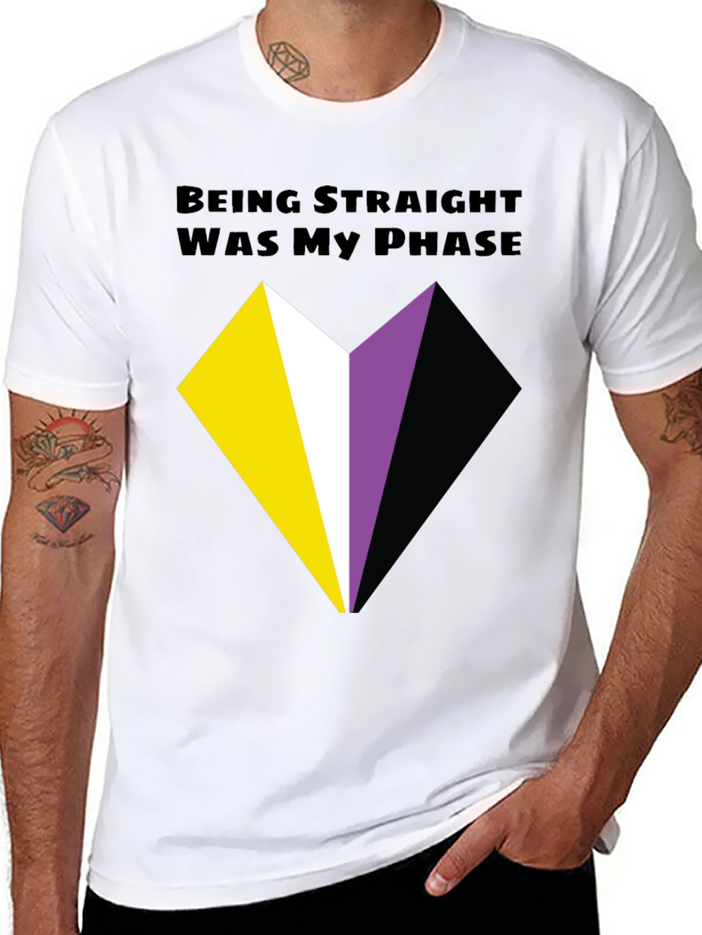 Non-Binary Pride T-Shirt - Being Straight Was My Phase