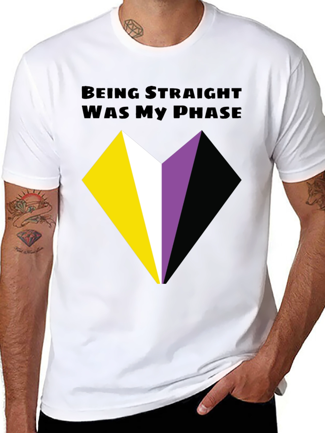 Non-Binary Pride T-Shirt - Being Straight Was My Phase
