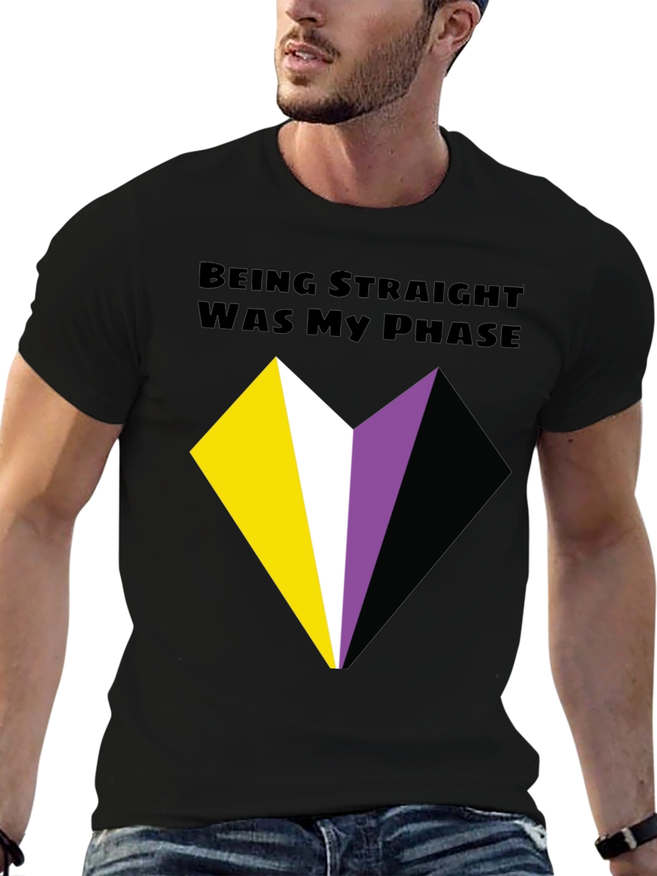 Non-Binary Pride T-Shirt - Being Straight Was My Phase