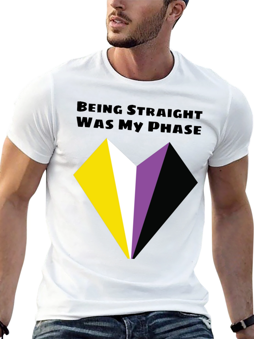 Non-Binary Pride T-Shirt - Being Straight Was My Phase