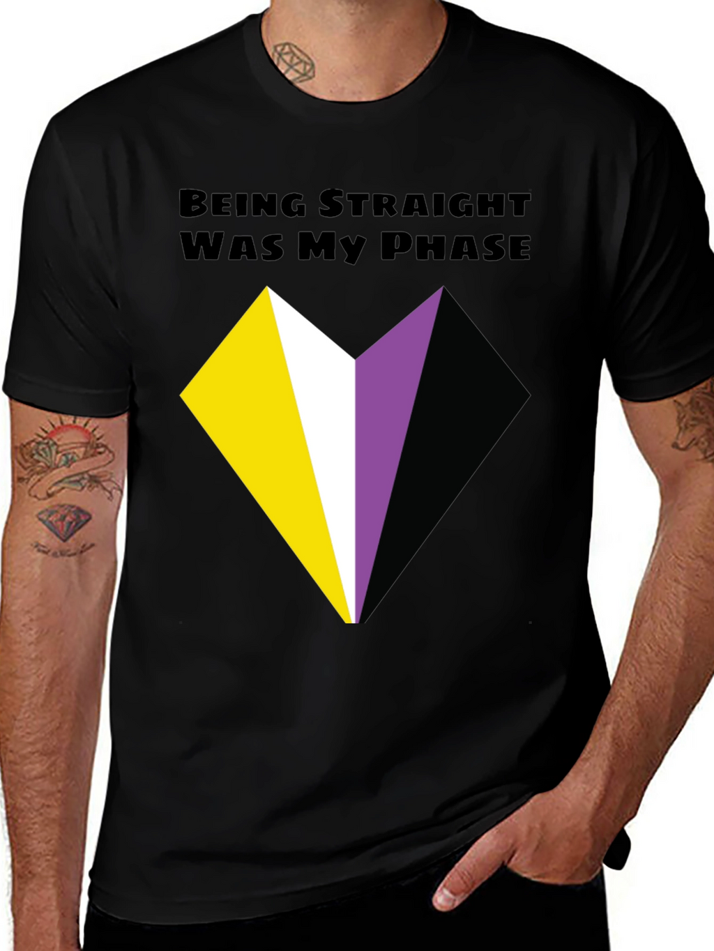 Non-Binary Pride T-Shirt - Being Straight Was My Phase