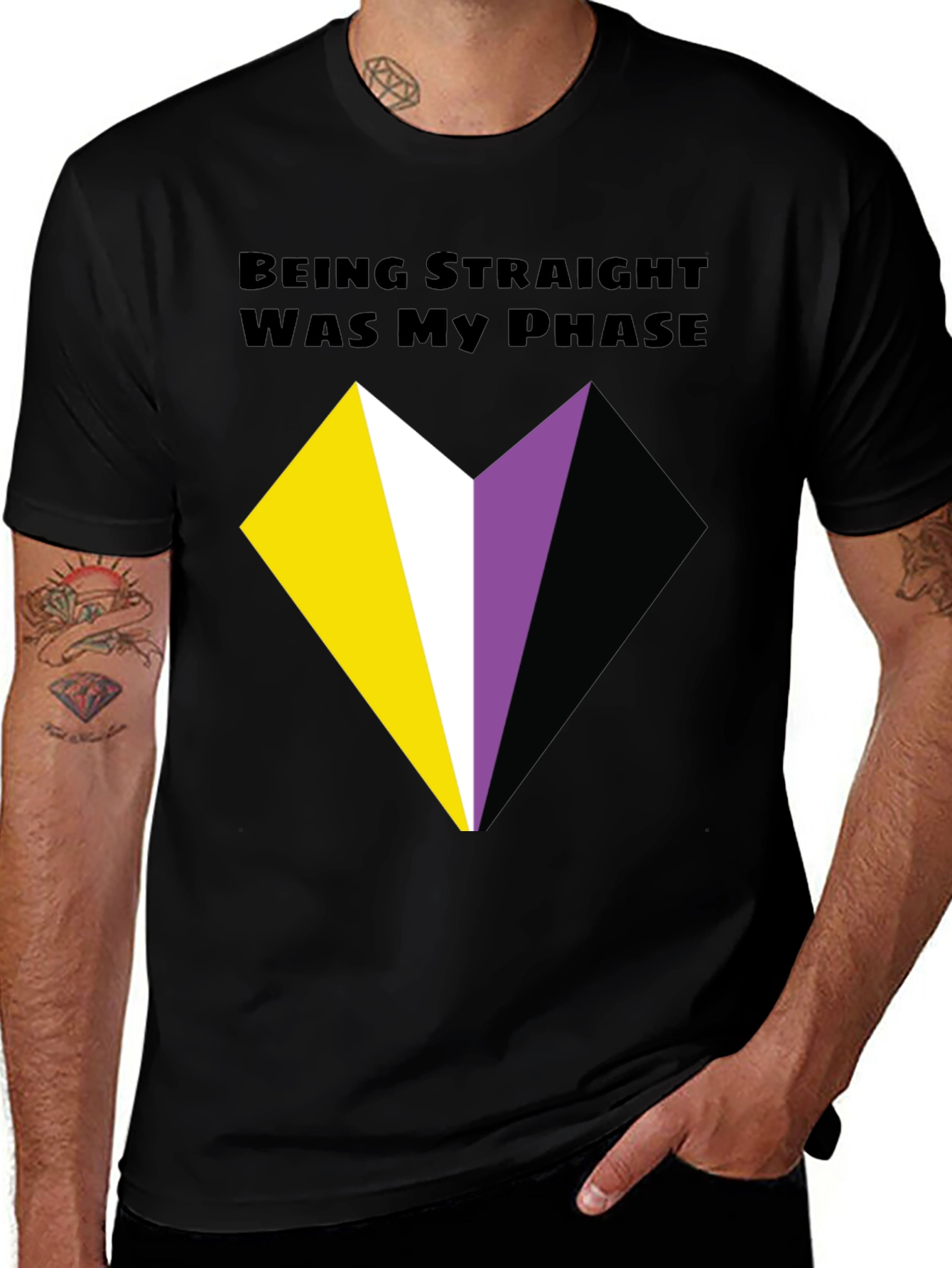 Non-Binary Pride T-Shirt - Being Straight Was My Phase