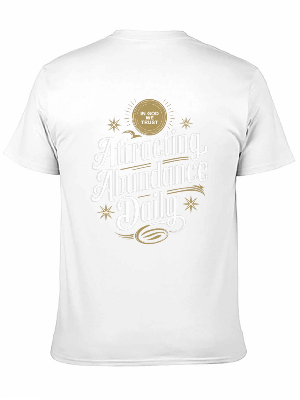 Attracting Abundance Daily Black Graphic T-Shirt