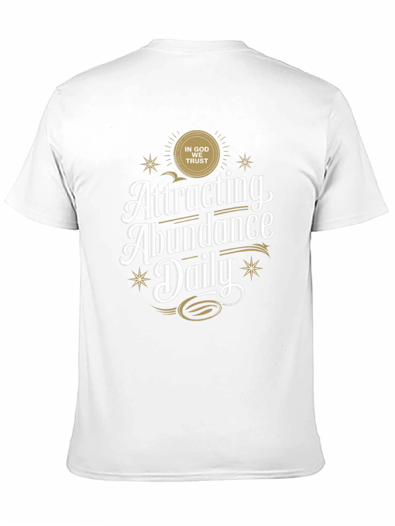 Attracting Abundance Daily Black Graphic T-Shirt