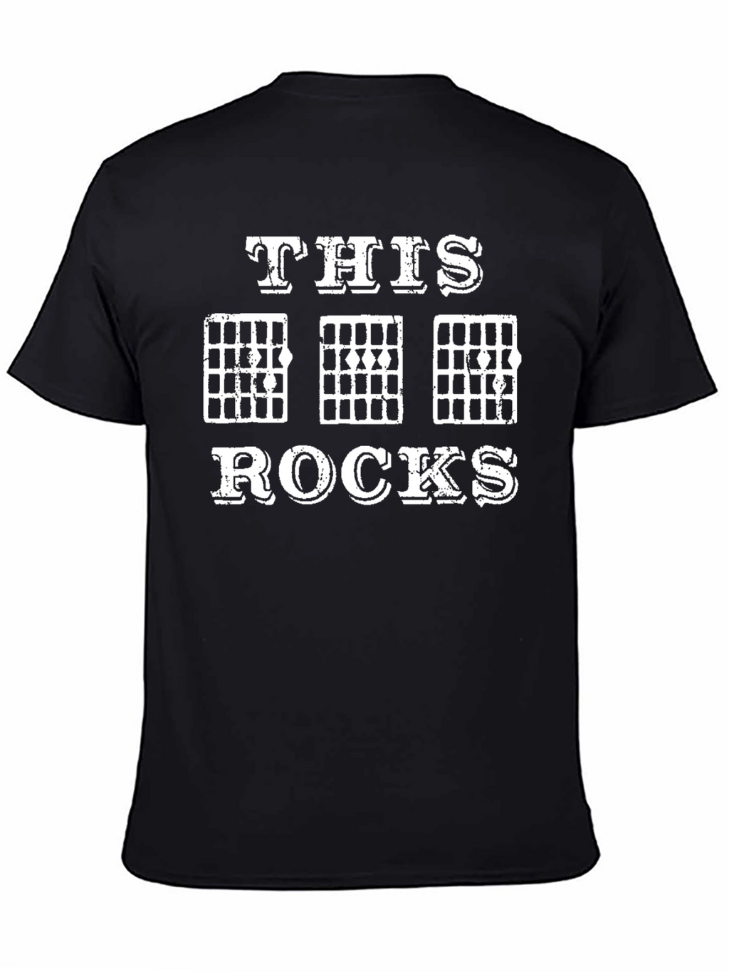 This Rocks Guitar Chords Black T-Shirt