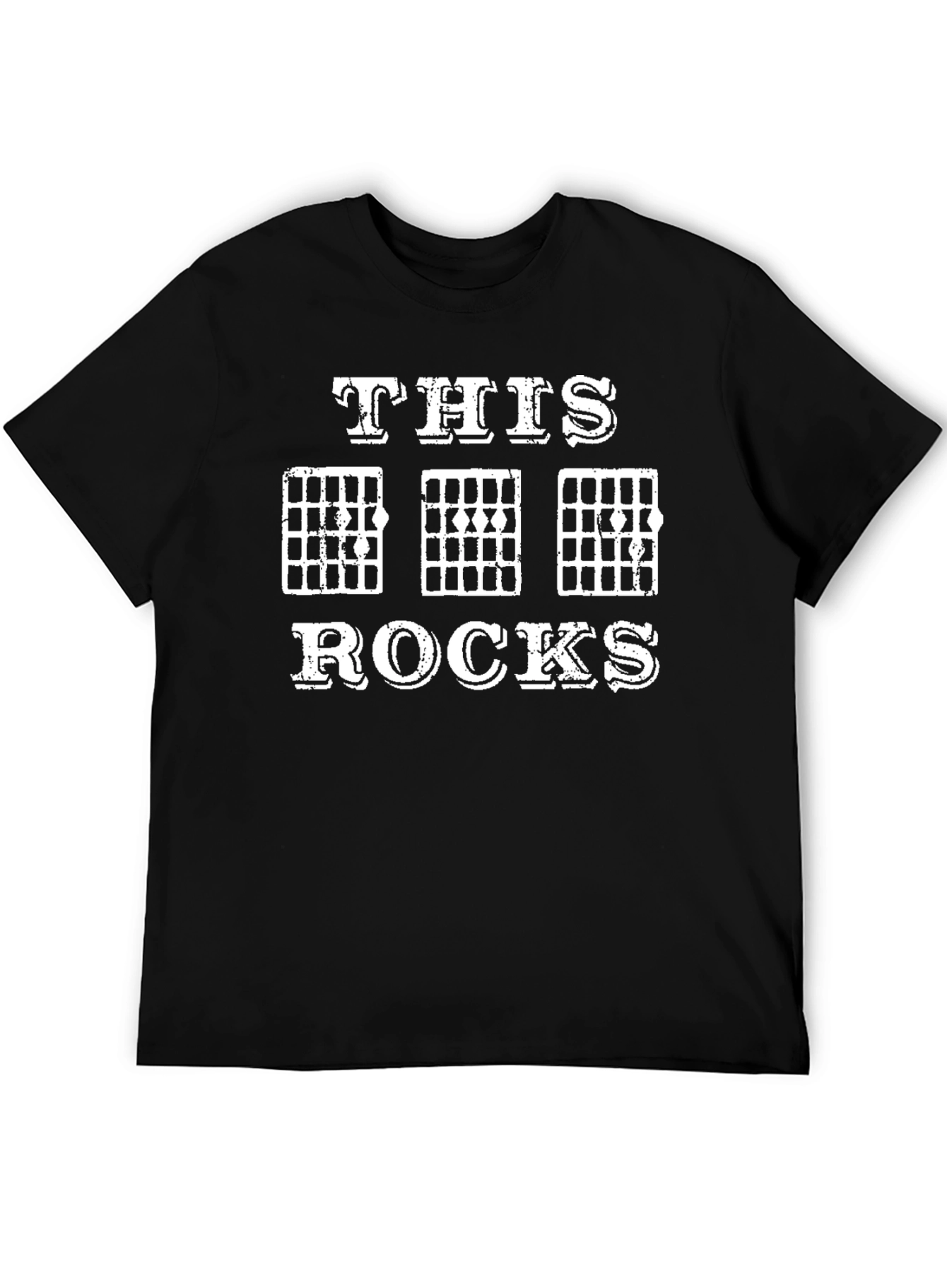 This Rocks Guitar Chords Black T-Shirt