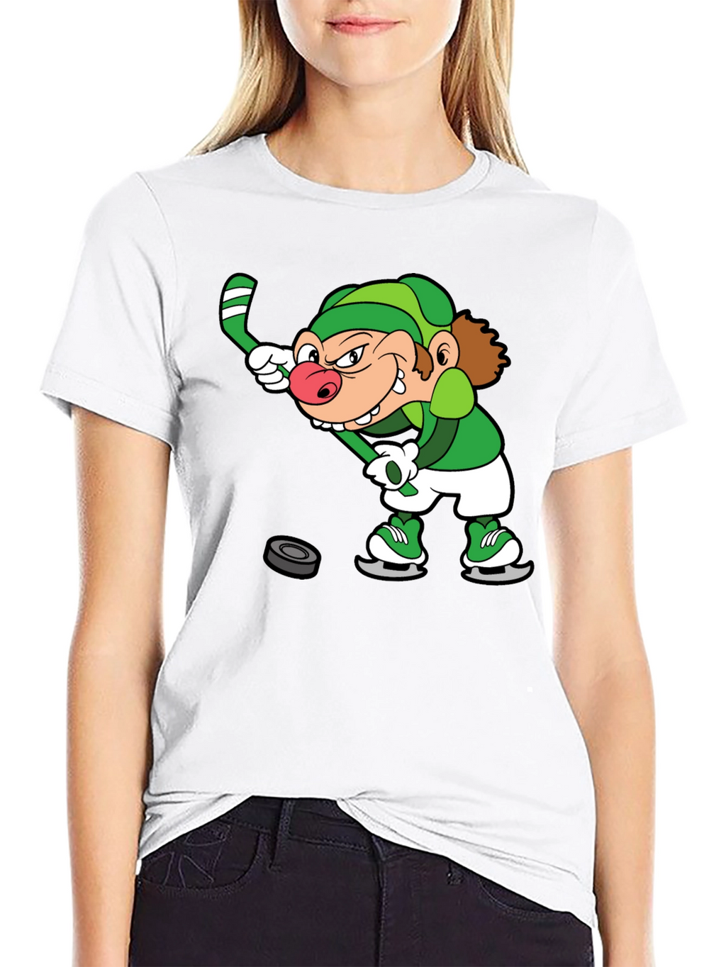 Leprechaun Hockey Black T-Shirt