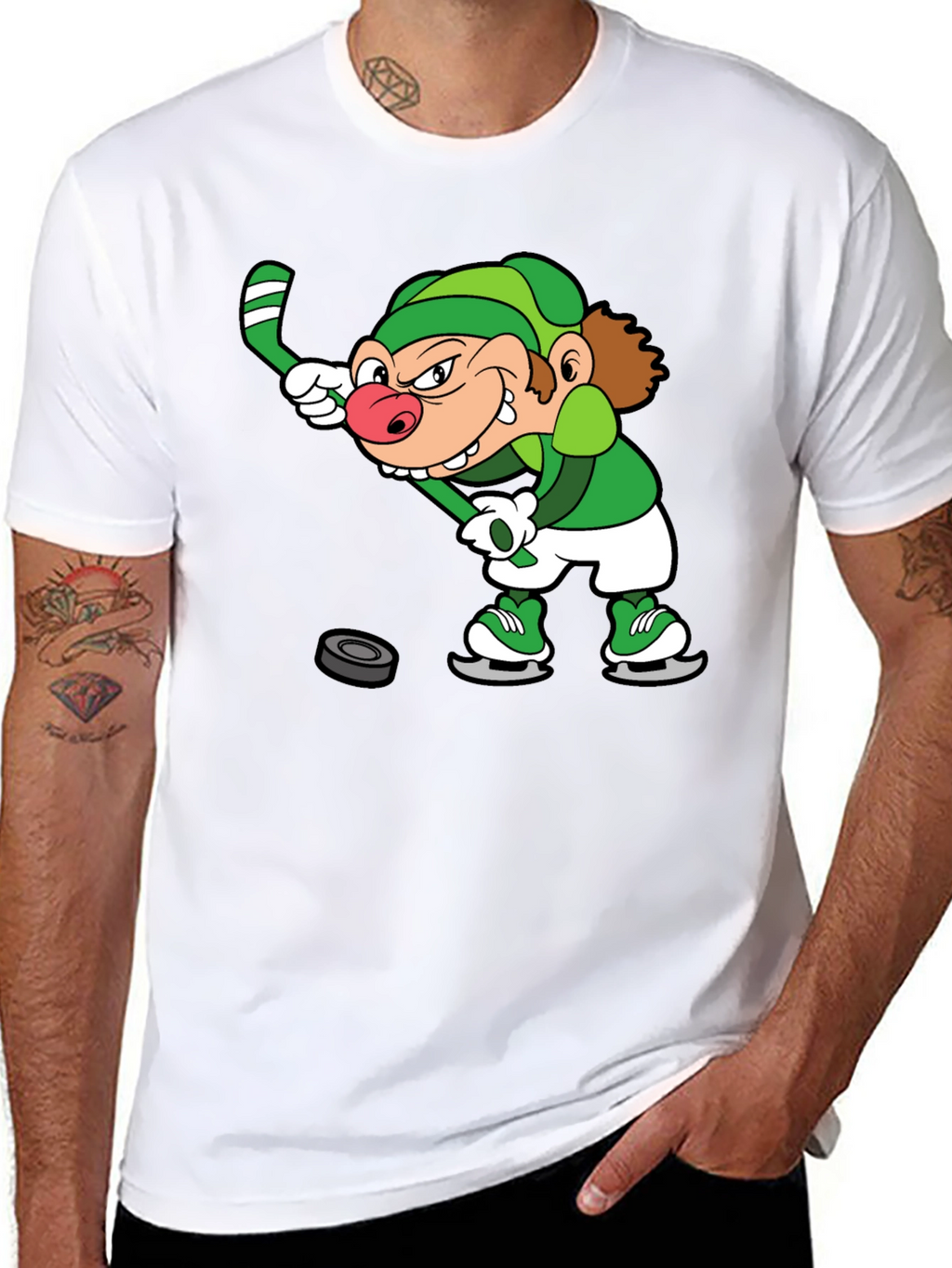 Leprechaun Hockey Black T-Shirt