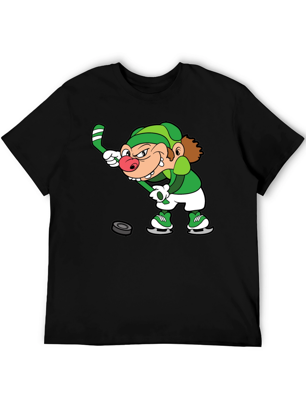Leprechaun Hockey Black T-Shirt