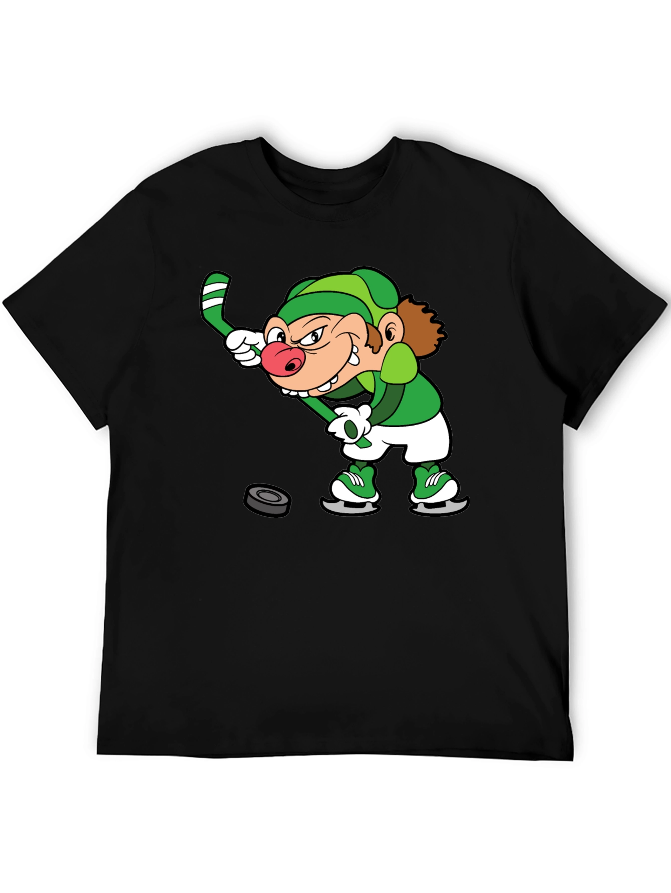 Leprechaun Hockey Black T-Shirt