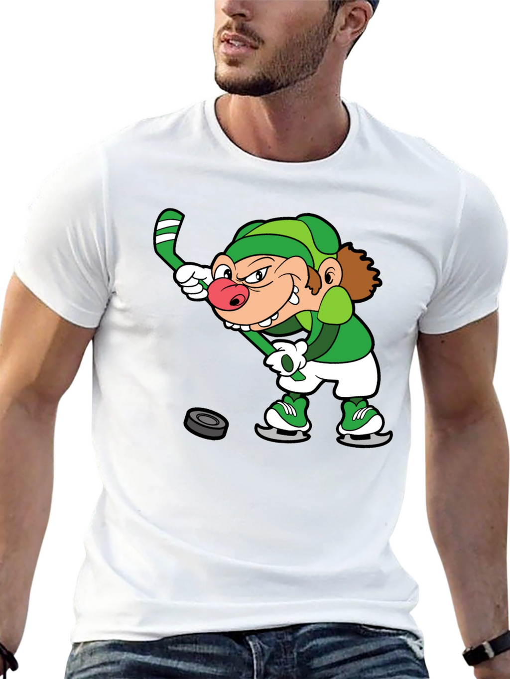 Leprechaun Hockey Black T-Shirt