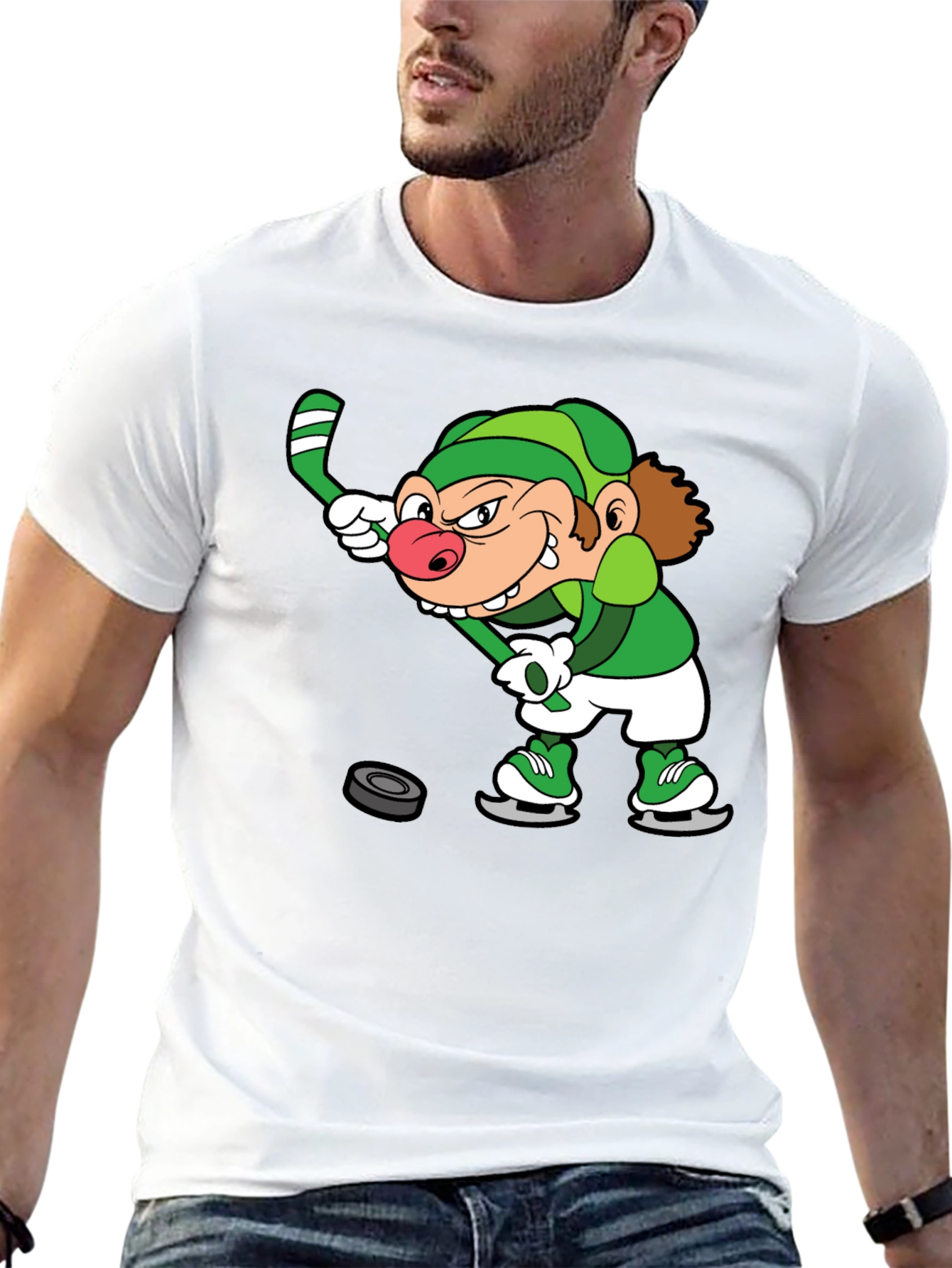 Leprechaun Hockey Black T-Shirt