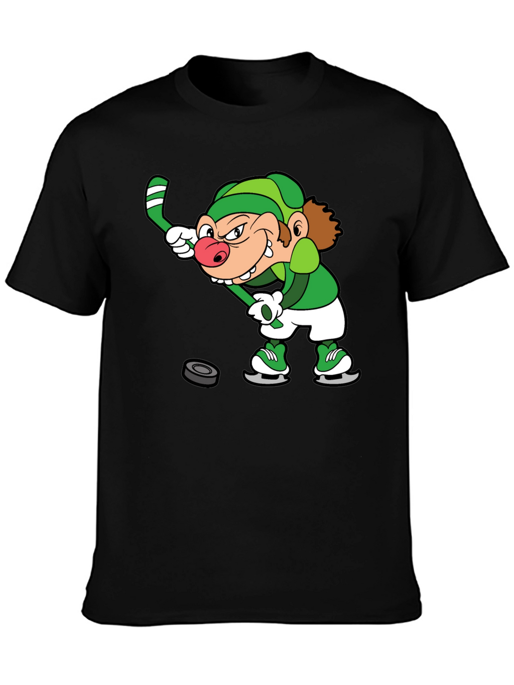 Leprechaun Hockey Black T-Shirt