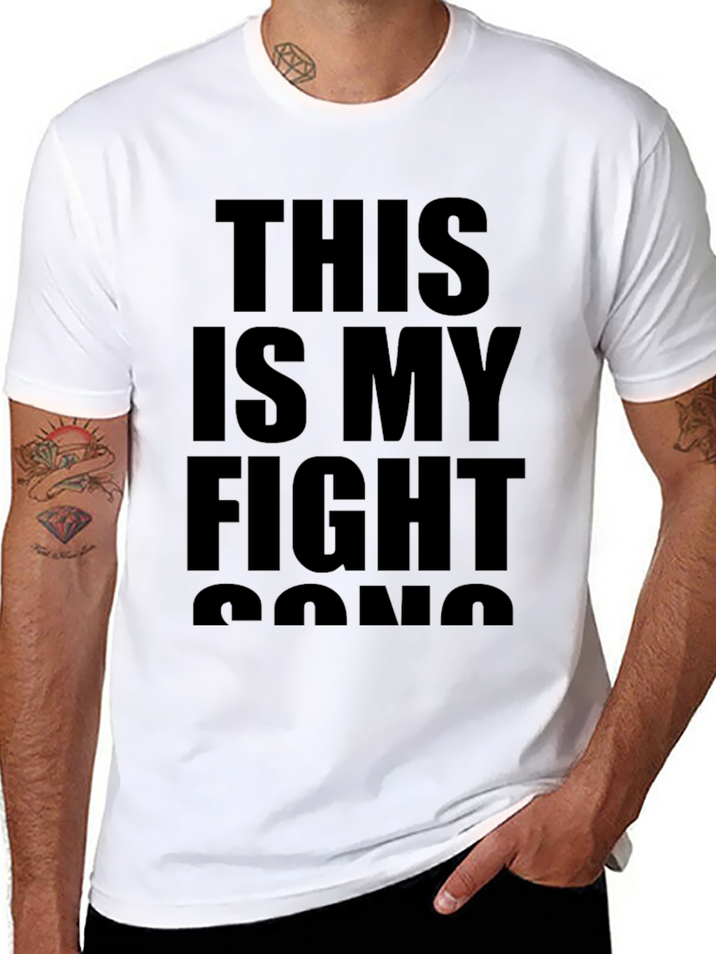 This Is My Fight Song Black Graphic Tee