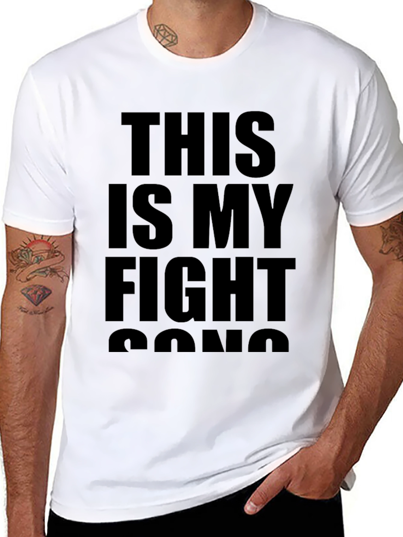 This Is My Fight Song Black Graphic Tee